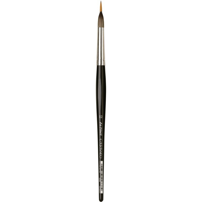 da Vinci CASANEO Liner with inlaid COLINEO needle tip, Synthetic, Watercolor & Acrylic, Series 5599, Size 12