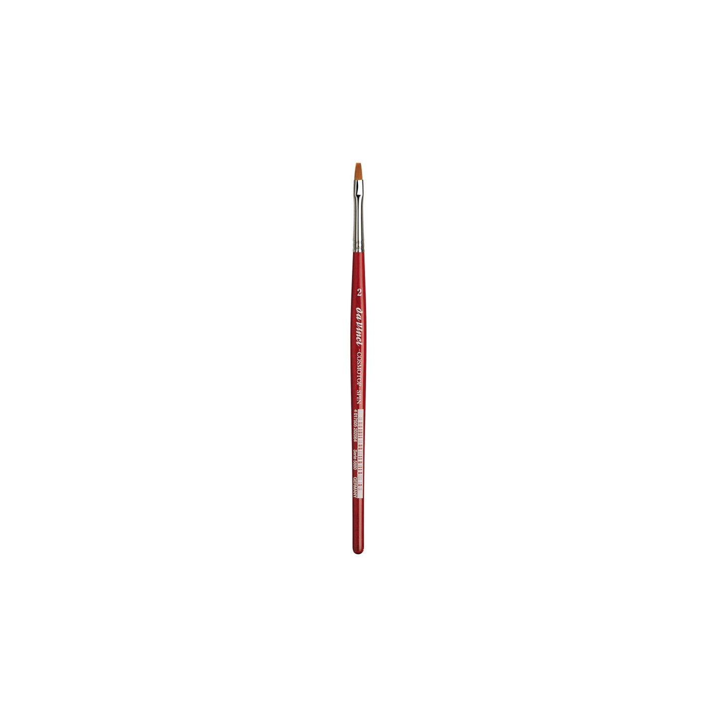 da Vinci COSMOTOP-SPIN Silkpainting Brush, Synthetic, Watercolor, Flat, Size 2