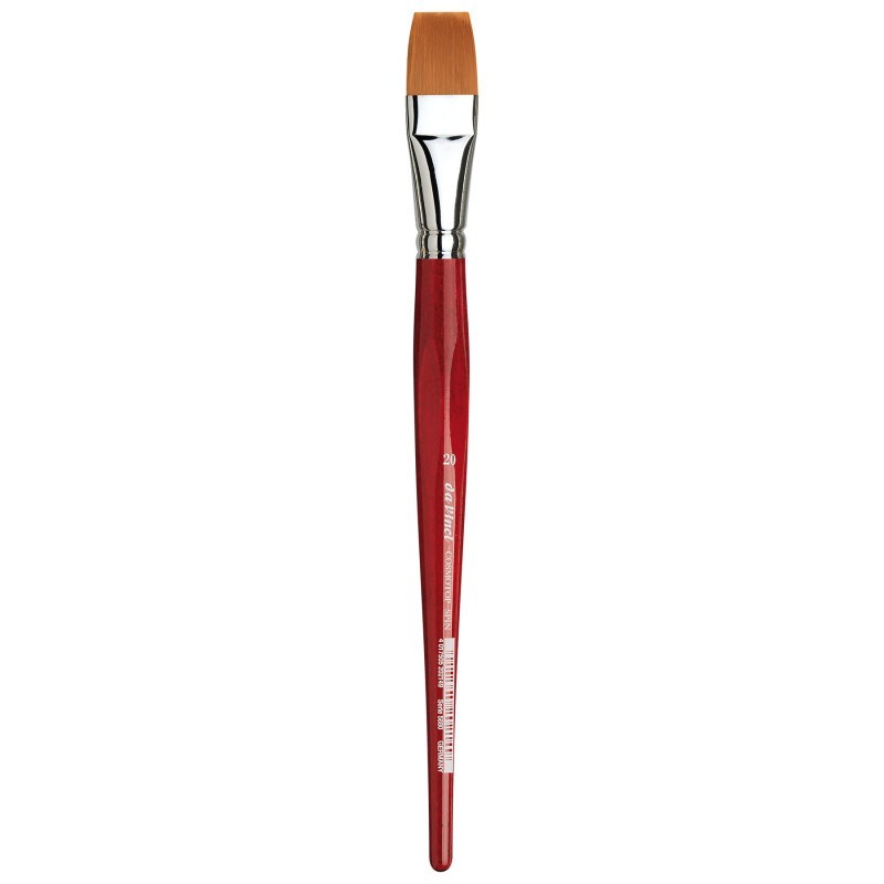 da Vinci COSMOTOP-SPIN Silkpainting Brush, Synthetic, Watercolor, Flat, Size 20