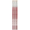 da Vinci COSMOTOP-SPIN Silkpainting Brush, Synthetic, Watercolor, Flat, Size 2, Pack of 3