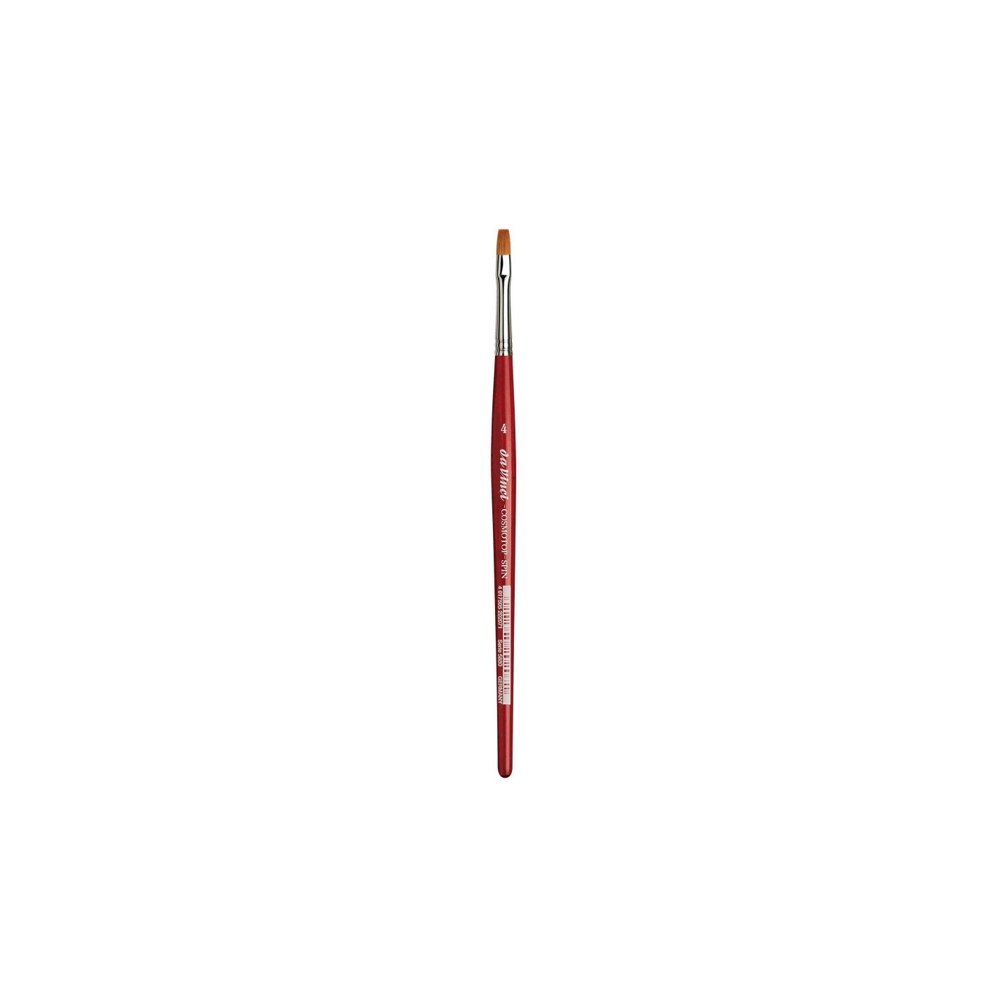 da Vinci COSMOTOP-SPIN Silkpainting Brush, Synthetic, Watercolor, Flat, Size 4