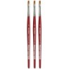 da Vinci COSMOTOP-SPIN Silkpainting Brush, Synthetic, Watercolor, Flat, Size 4, Pack of 3