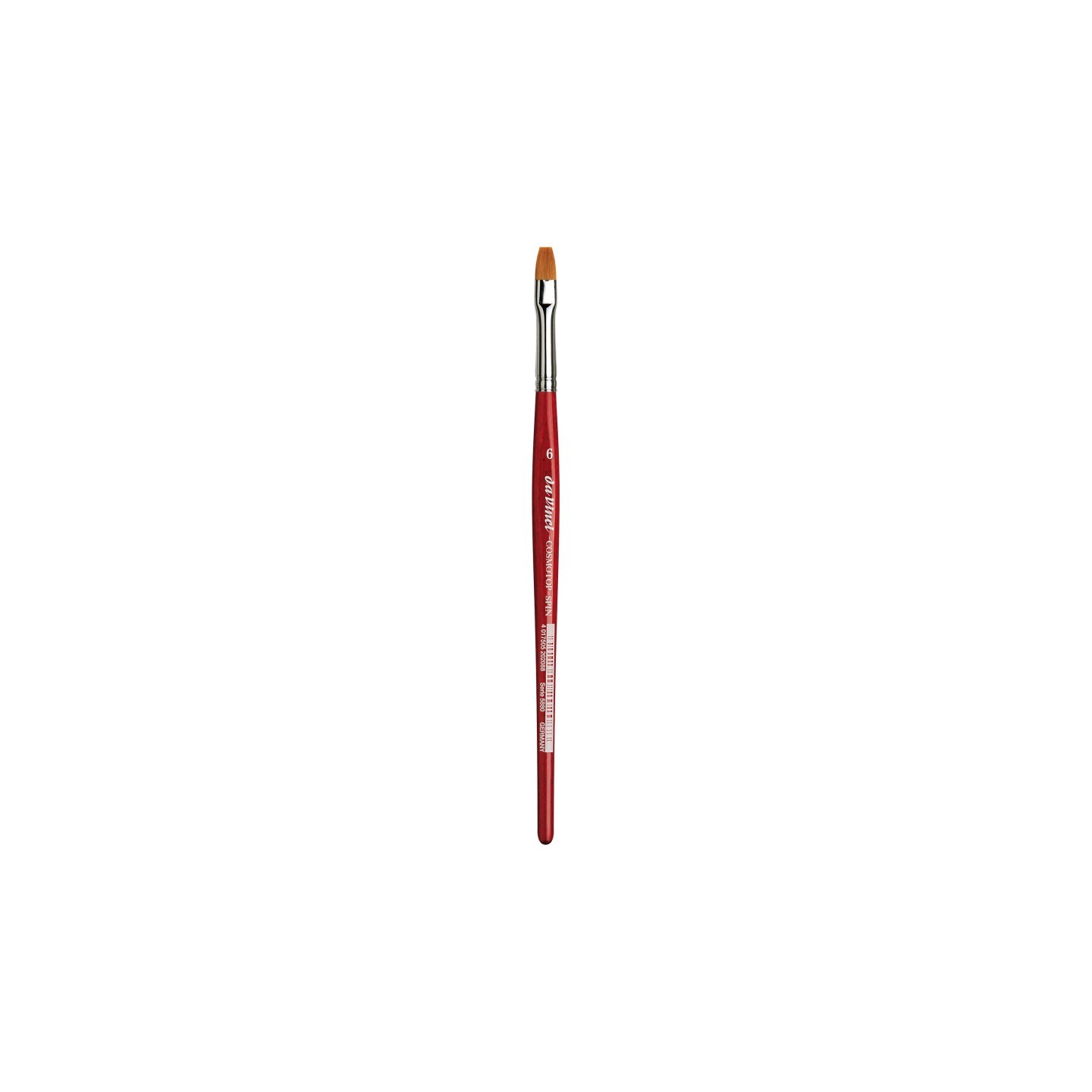 da Vinci COSMOTOP-SPIN Silkpainting Brush, Synthetic, Watercolor, Flat, Size 6