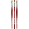 da Vinci COSMOTOP-SPIN Silkpainting Brush, Synthetic, Watercolor, Flat, Size 6, Pack of 3