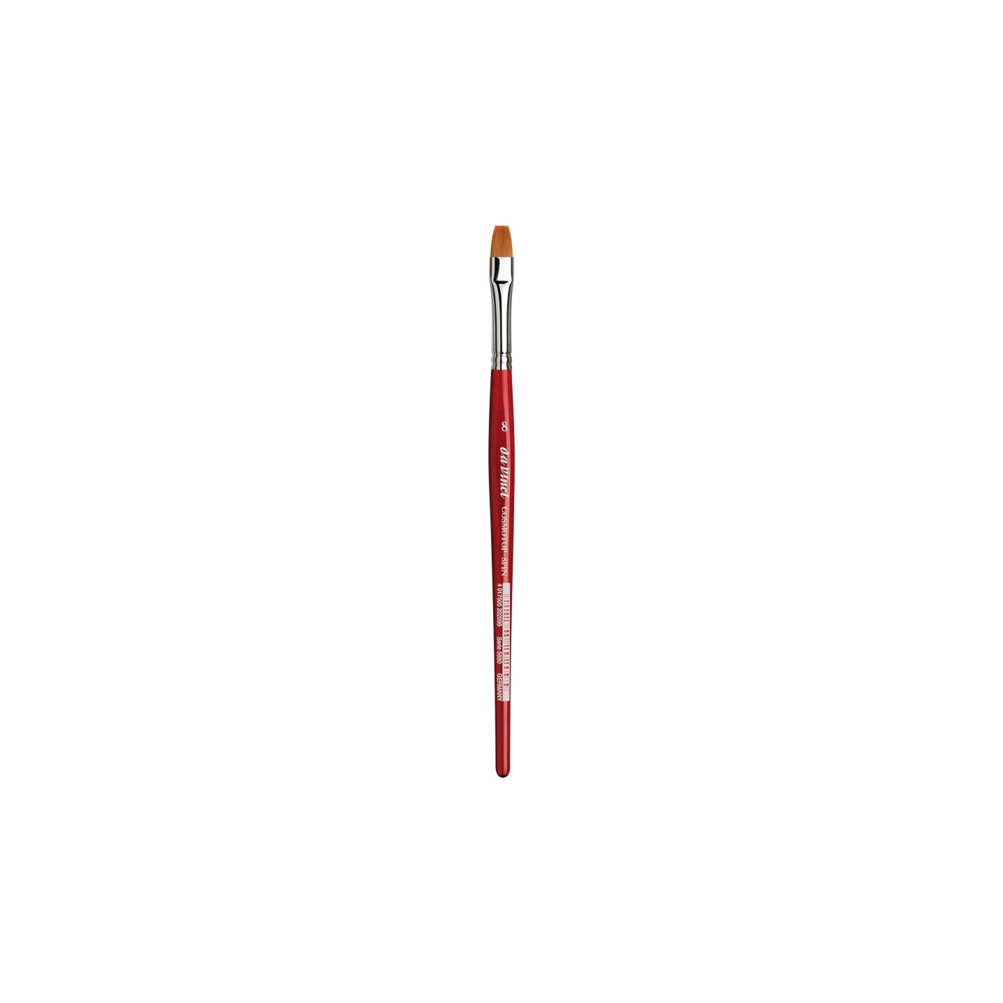 da Vinci COSMOTOP-SPIN Silkpainting Brush, Synthetic, Watercolor, Flat, Size 8