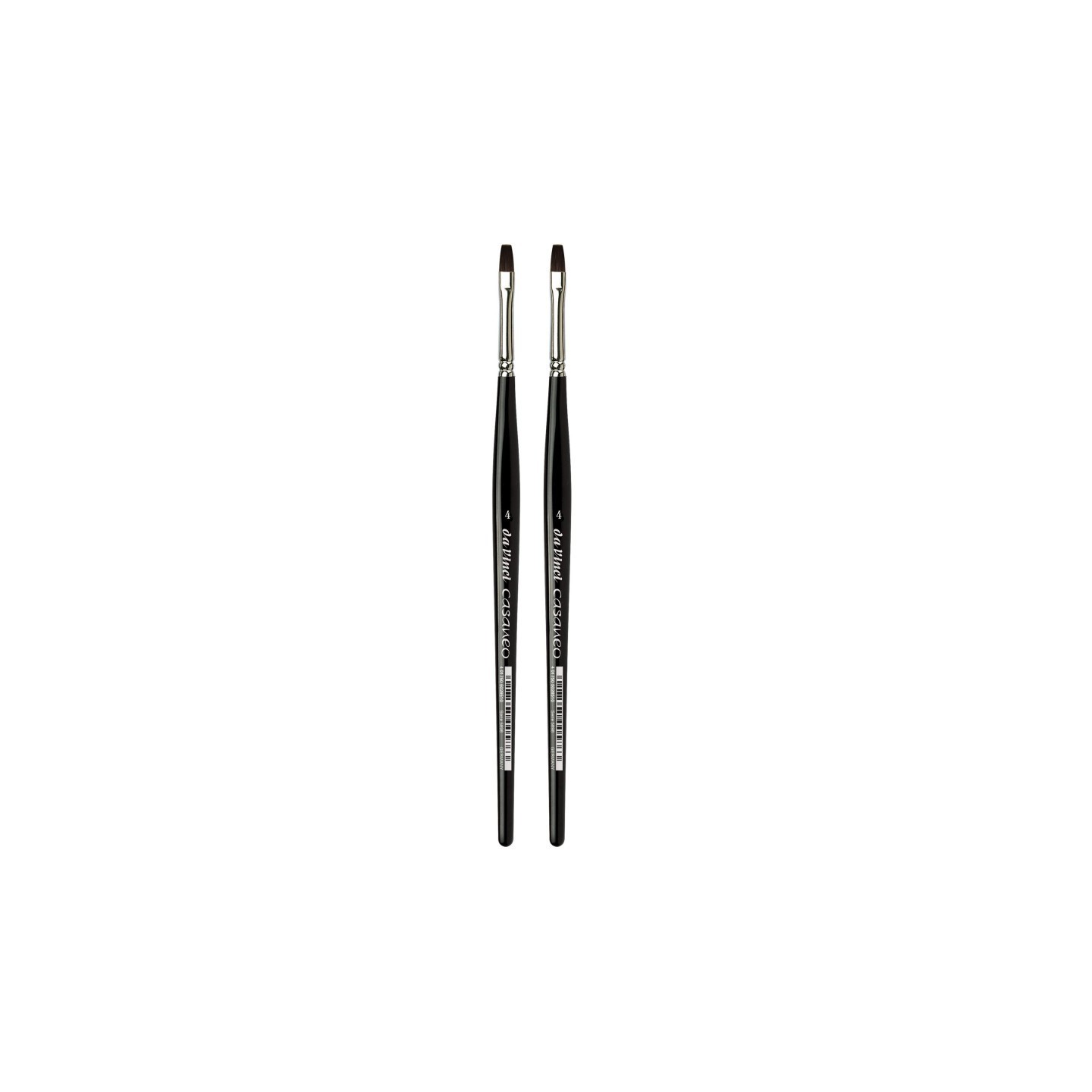 da Vinci CASANEO Urban Sketching, Extra Soft Synthetic, Watercolor & Acrylic, Flat, Series 5898, Size 4, Pack of 2