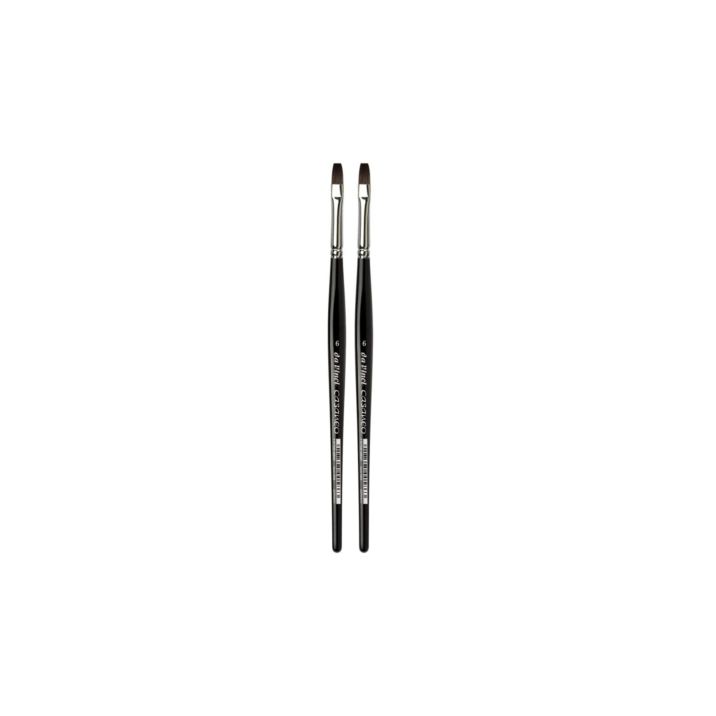 da Vinci CASANEO Urban Sketching, Extra Soft Synthetic, Watercolor & Acrylic, Flat, Series 5898, Size 6, Pack of 2