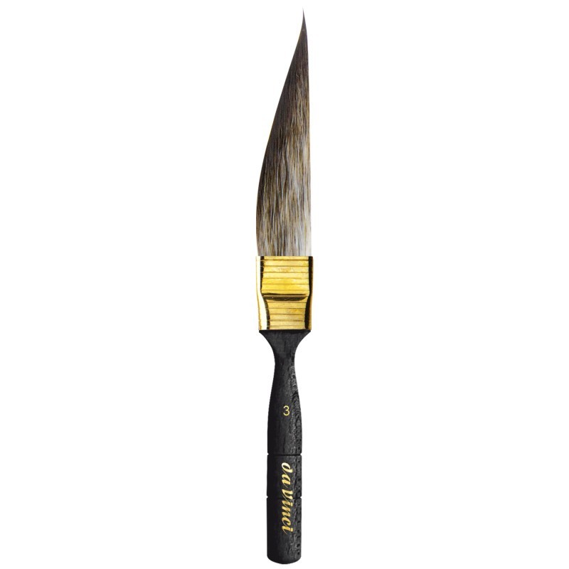 da Vinci CASANEO Dagger Striper with Traditional Pinstriping Handle, Synthetic, Watercolor & Acrylic, Slant, Series 703, Size 3