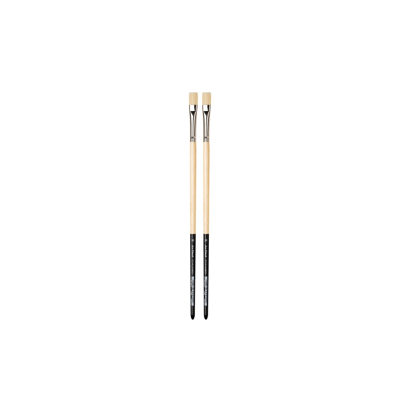 da Vinci CHUNEO Synthetic Hog Bristle, Oil, Flat, Series 7129, Size 10, Pack of 2