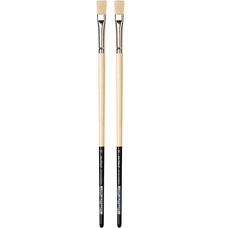 da Vinci CHUNEO Synthetic Hog Bristle, Oil, Flat, Series 7129, Size 12, Pack of 2