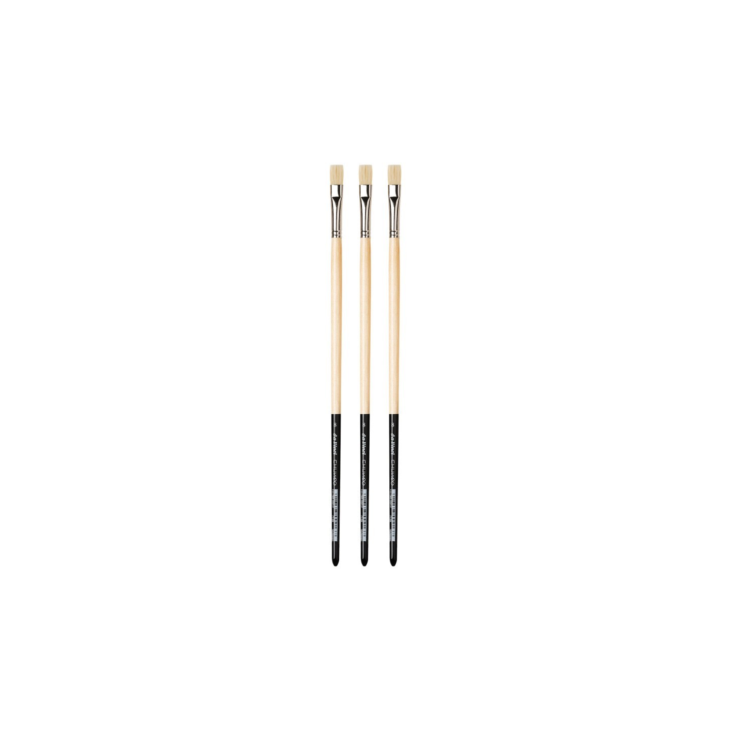 da Vinci CHUNEO Synthetic Hog Bristle, Oil, Flat, Series 7129, Size 8, Pack of 3