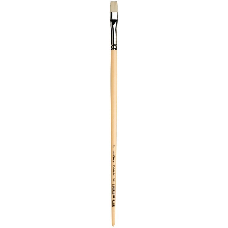 da Vinci TOP-ACRYL Bright White Brush, Synthetic, Acrylic & Oil, Flat, Series 7182, Size 12