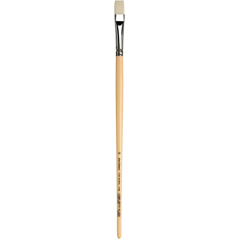 da Vinci TOP-ACRYL Bright White Brush, Synthetic, Acrylic & Oil, Flat, Series 7182, Size 14