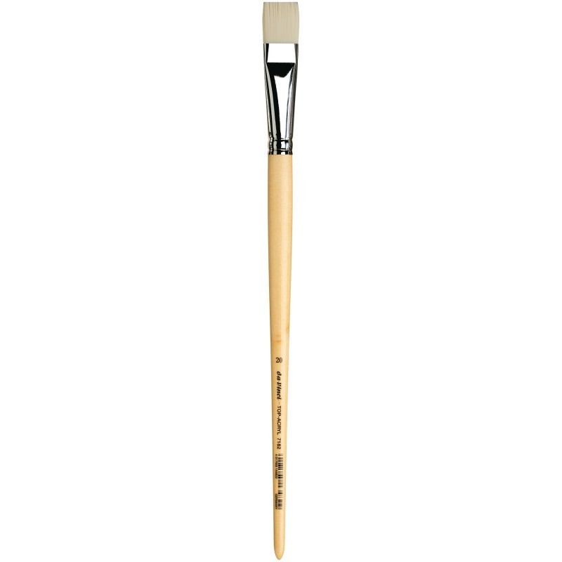 da Vinci TOP-ACRYL Bright White Brush, Synthetic, Acrylic & Oil, Flat, Series 7182, Size 20