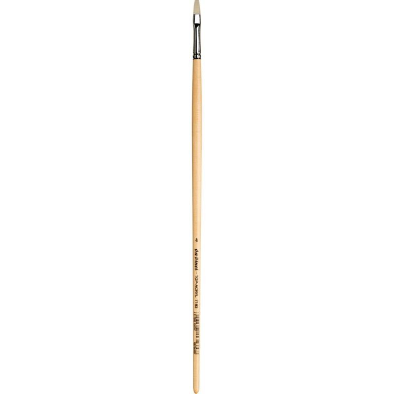 da Vinci TOP-ACRYL Bright White Brush, Synthetic, Acrylic & Oil, Flat, Series 7182, Size 4