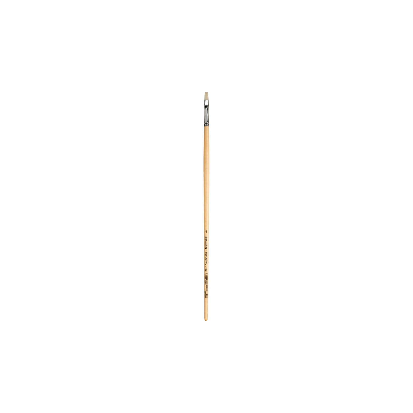 da Vinci TOP-ACRYL Bright White Brush, Synthetic, Acrylic & Oil, Flat, Series 7182, Size 4