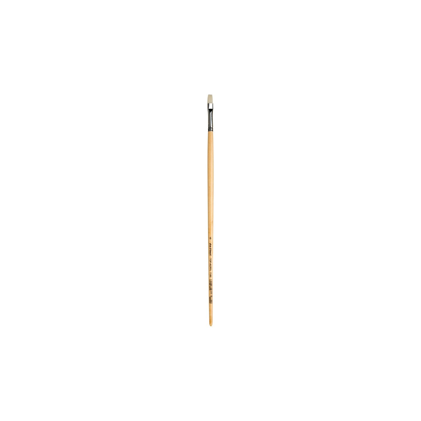 da Vinci TOP-ACRYL Bright White Brush, Synthetic, Acrylic & Oil, Flat, Series 7182, Size 6