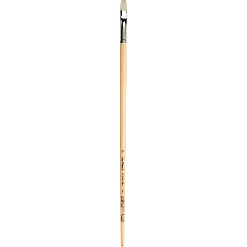 da Vinci TOP-ACRYL Bright White Brush, Synthetic, Acrylic & Oil, Flat, Series 7182, Size 8