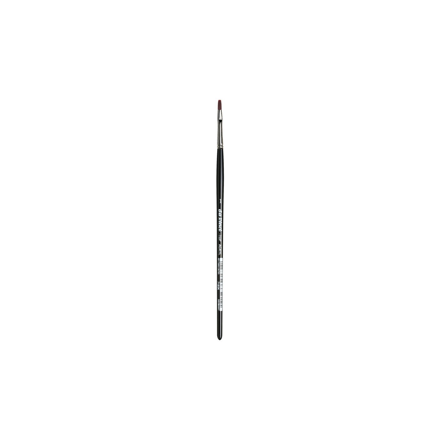 da Vinci TOP-ACRYL Bright Red-Brown Brush, Synthetic, Acrylic & Oil, Flat, Series 7185K, Size 1