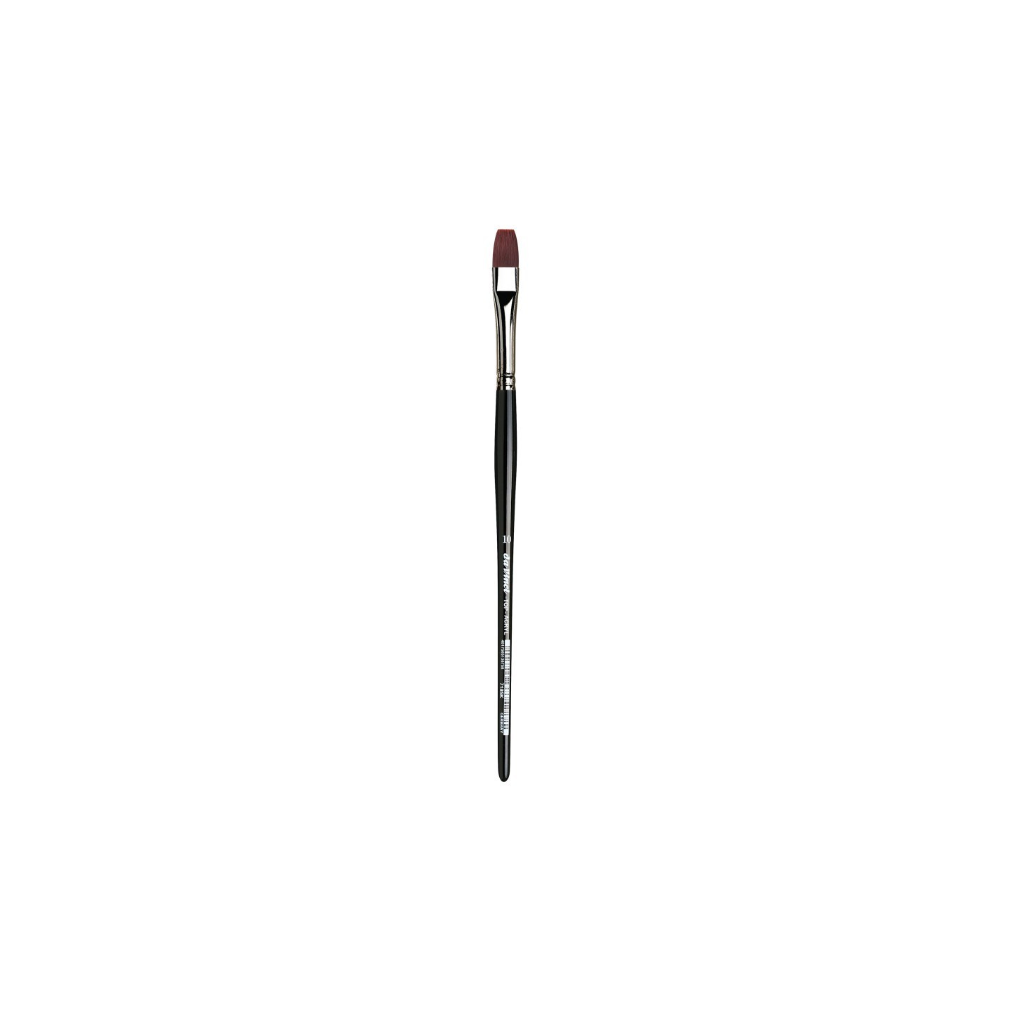 da Vinci TOP-ACRYL Bright Red-Brown Brush, Synthetic, Acrylic & Oil, Flat, Series 7185K, Size 10