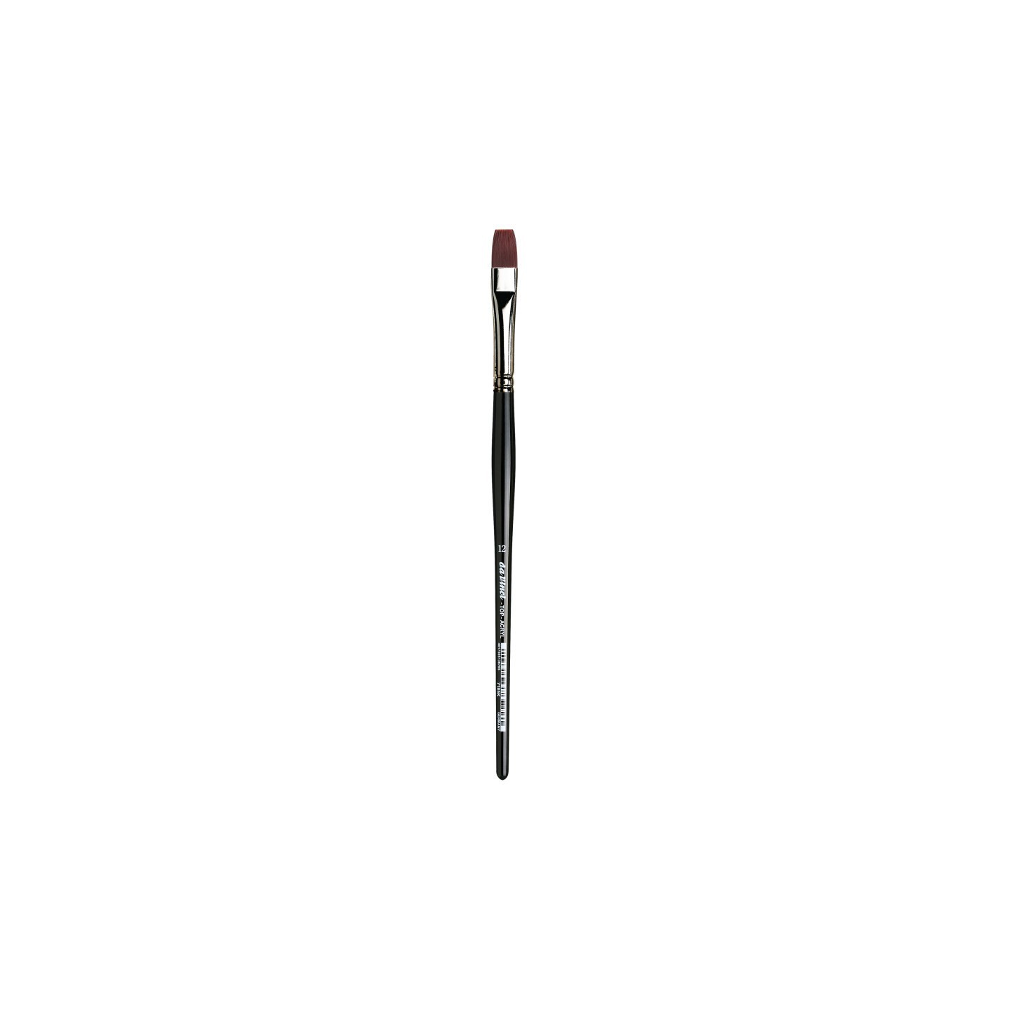 da Vinci TOP-ACRYL Bright Red-Brown Brush, Synthetic, Acrylic & Oil, Flat, Series 7185K, Size 12