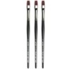 da Vinci TOP-ACRYL Bright Red-Brown Brush, Synthetic, Acrylic & Oil, Flat, Series 7185K, Size 1, Pack of 3