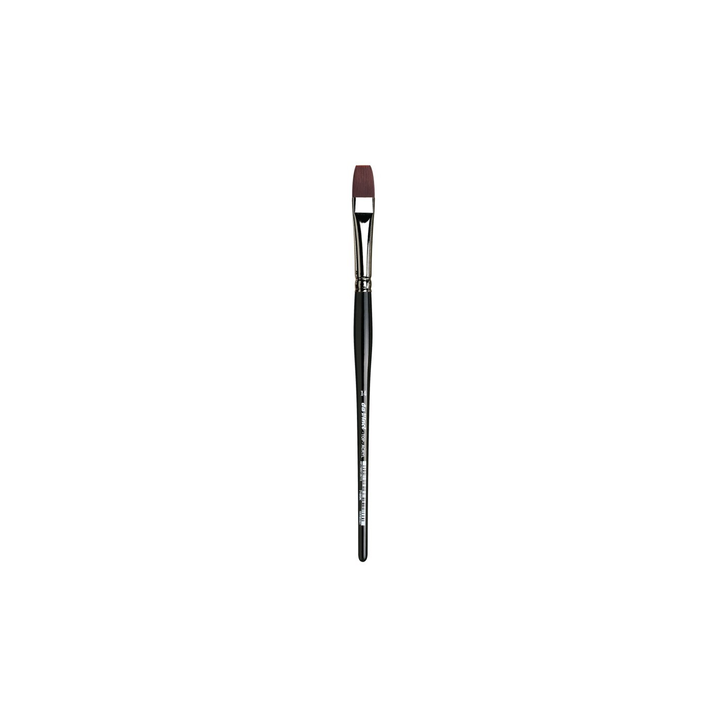 da Vinci TOP-ACRYL Bright Red-Brown Brush, Synthetic, Acrylic & Oil, Flat, Series 7185K, Size 14