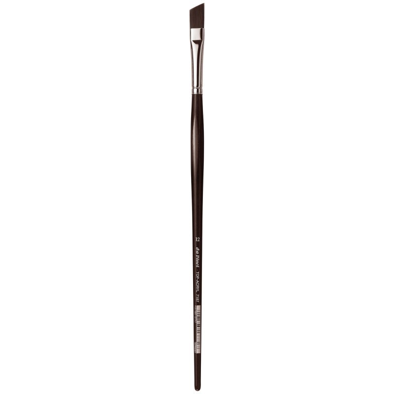 da Vinci TOP-ACRYL Red-Brown Brush, Synthetic, Acrylic & Oil, Slant, Series 7187, Size 12