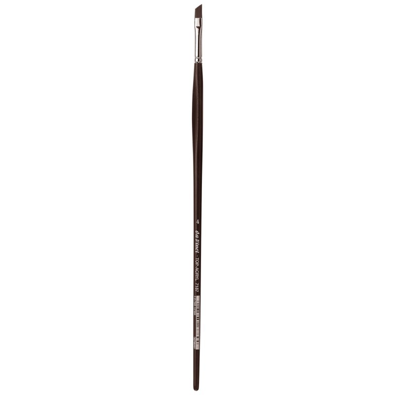 da Vinci TOP-ACRYL Red-Brown Brush, Synthetic, Acrylic & Oil, Slant, Series 7187, Size 4