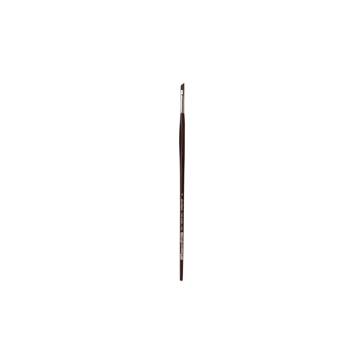 da Vinci TOP-ACRYL Red-Brown Brush, Synthetic, Acrylic & Oil, Slant, Series 7187, Size 4