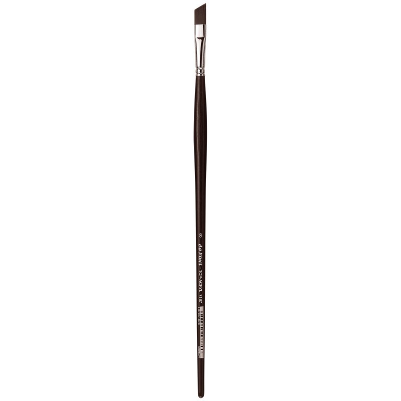 da Vinci TOP-ACRYL Red-Brown Brush, Synthetic, Acrylic & Oil, Slant, Series 7187, Size 8