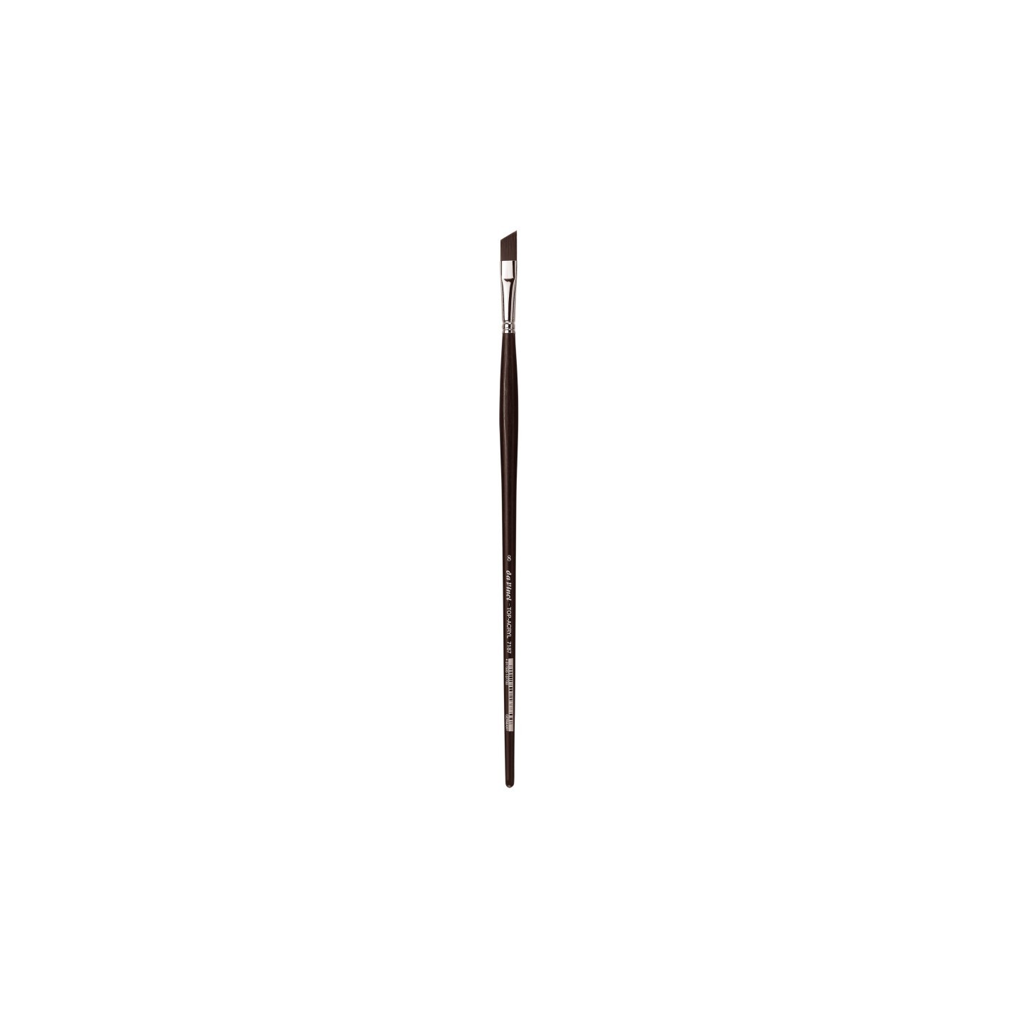 da Vinci TOP-ACRYL Red-Brown Brush, Synthetic, Acrylic & Oil, Slant, Series 7187, Size 8