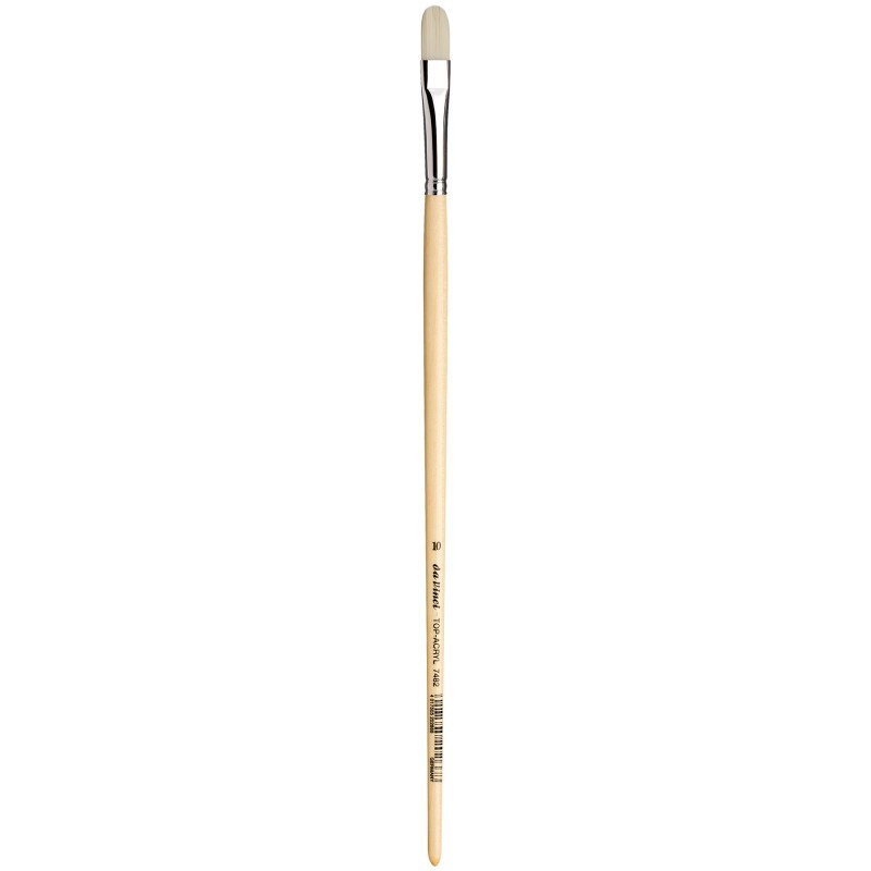 da Vinci TOP-ACRYL White Brush, Synthetic, Acrylic & Oil, Filbert, Series 7482, Size 10
