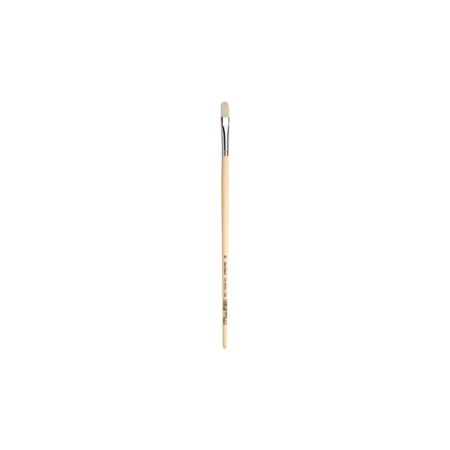 da Vinci TOP-ACRYL White Brush, Synthetic, Acrylic & Oil, Filbert, Series 7482, Size 10