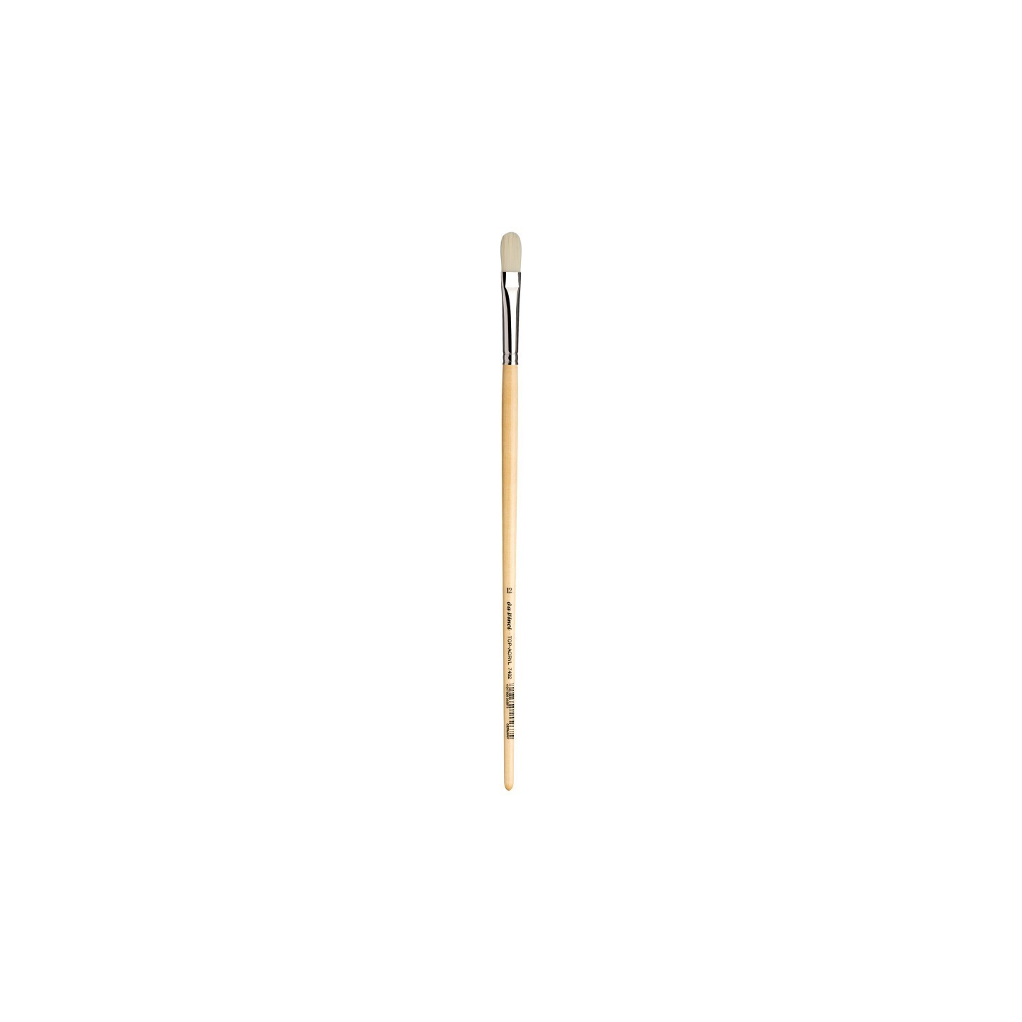 da Vinci TOP-ACRYL White Brush, Synthetic, Acrylic & Oil, Filbert, Series 7482, Size 12