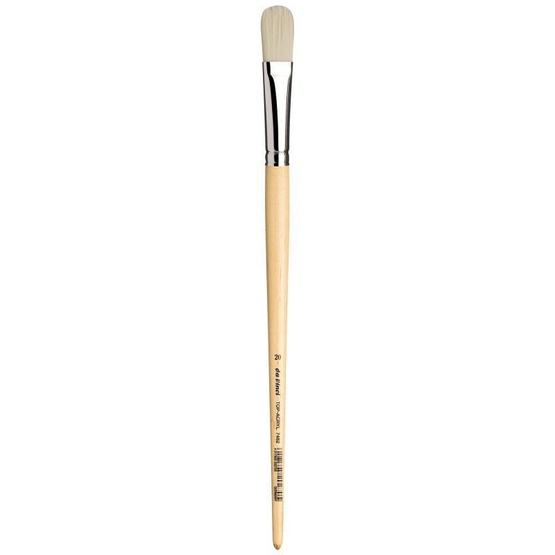 da Vinci TOP-ACRYL White Brush, Synthetic, Acrylic & Oil, Filbert, Series 7482, Size 20