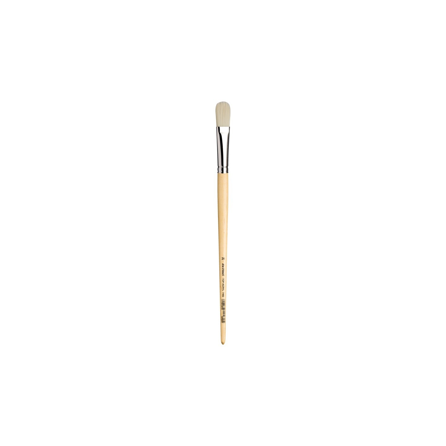 da Vinci TOP-ACRYL White Brush, Synthetic, Acrylic & Oil, Filbert, Series 7482, Size 20