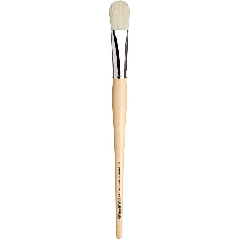 da Vinci TOP-ACRYL White Brush, Synthetic, Acrylic & Oil, Filbert, Series 7482, Size 30