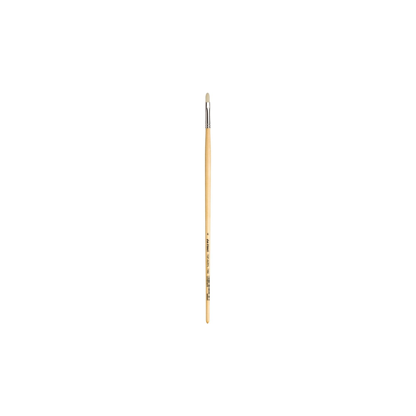 da Vinci TOP-ACRYL White Brush, Synthetic, Acrylic & Oil, Filbert, Series 7482, Size 4
