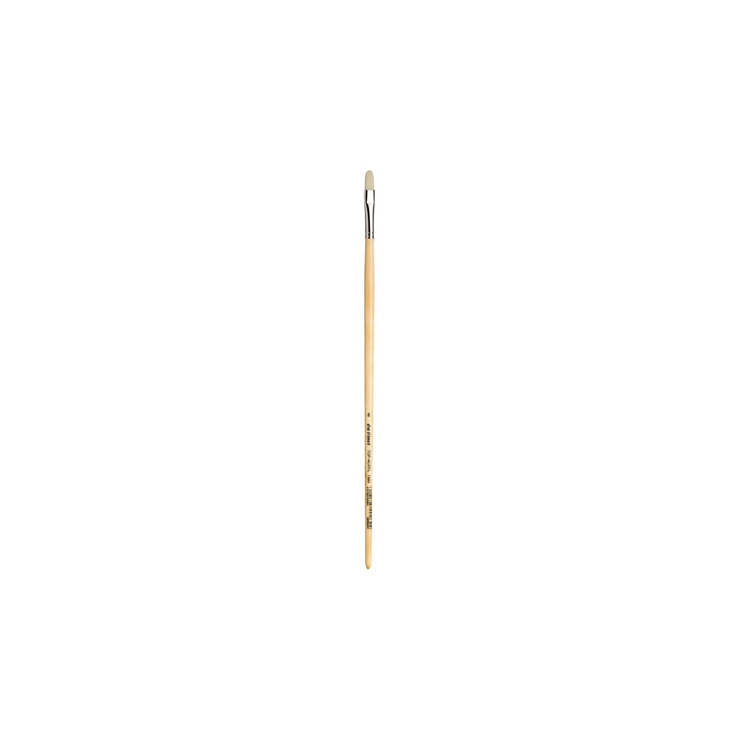 da Vinci TOP-ACRYL White Brush, Synthetic, Acrylic & Oil, Filbert, Series 7482, Size 6