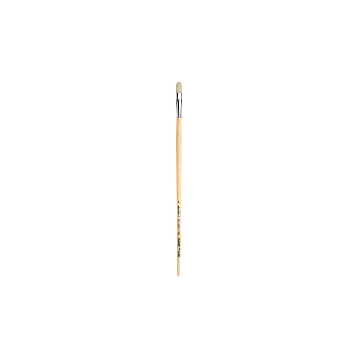 da Vinci TOP-ACRYL White Brush, Synthetic, Acrylic & Oil, Filbert, Series 7482, Size 8