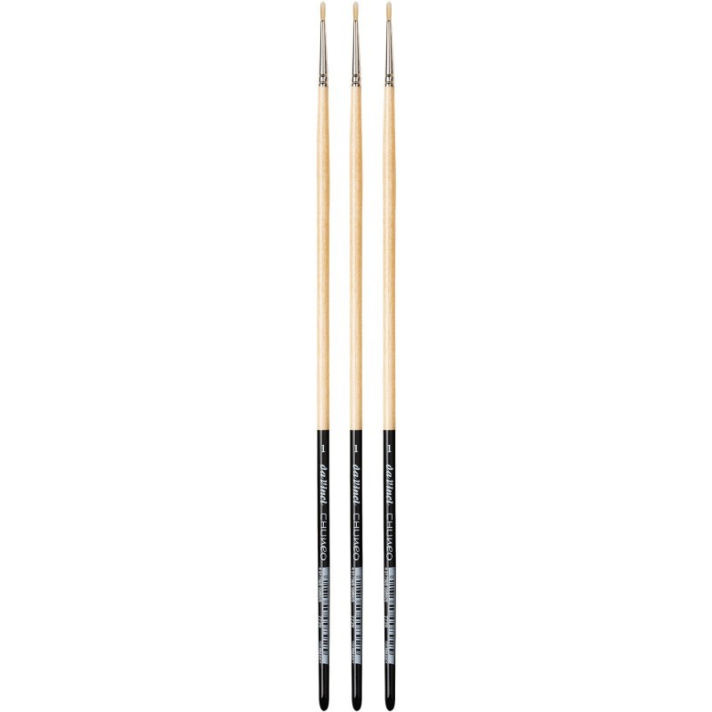 da Vinci CHUNEO Synthetic Hog Bristle, Oil, Round, Series 7729, Size 1, Pack of 3