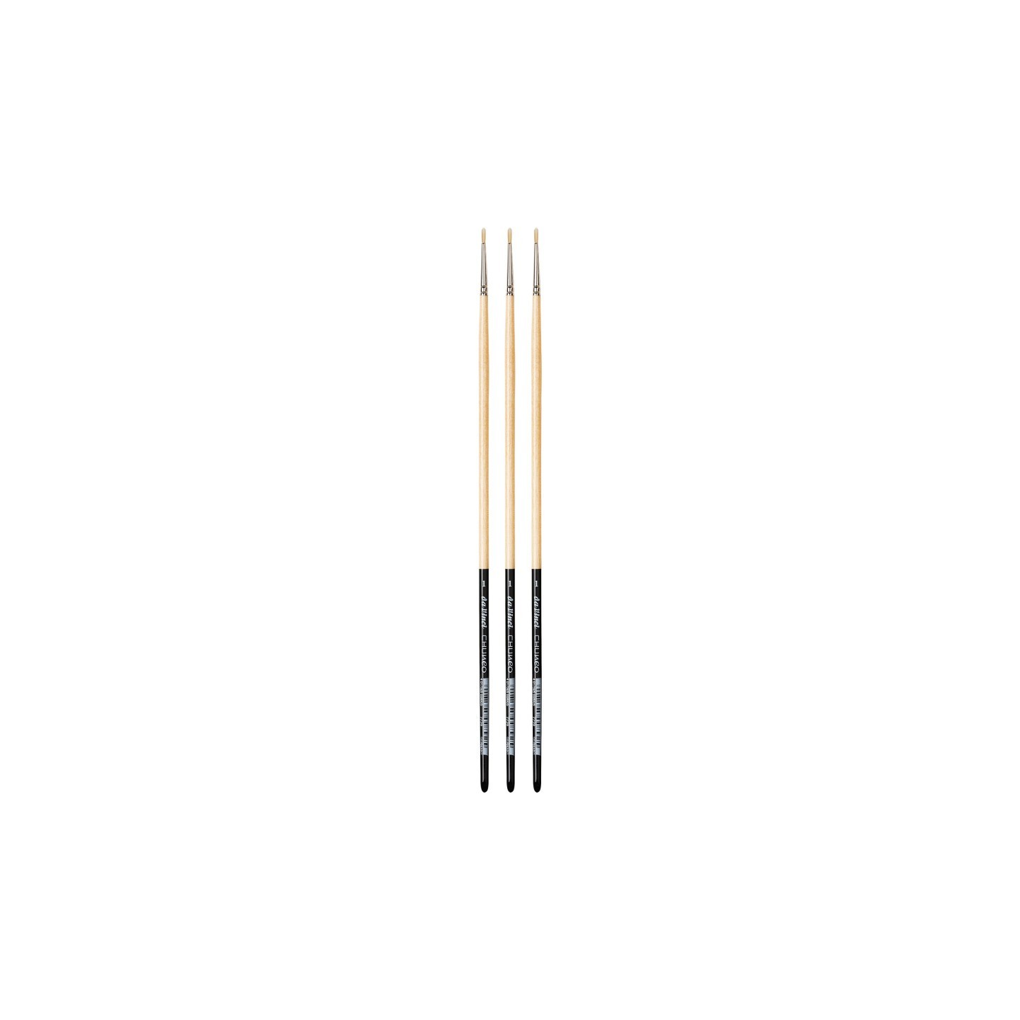 da Vinci CHUNEO Synthetic Hog Bristle, Oil, Round, Series 7729, Size 1, Pack of 3