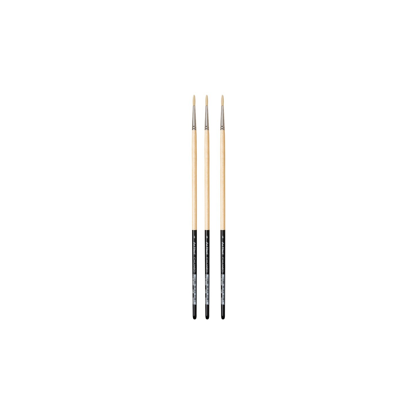 da Vinci CHUNEO Synthetic Hog Bristle, Oil, Round, Series 7729, Size 4, Pack of 3