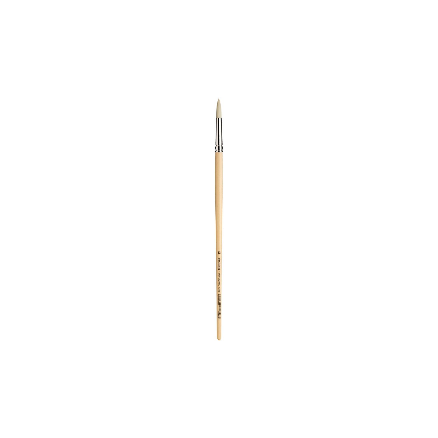 da Vinci TOP-ACRYL White Brush, Synthetic, Acrylic & Oil, Round, Series 7782, Size 12
