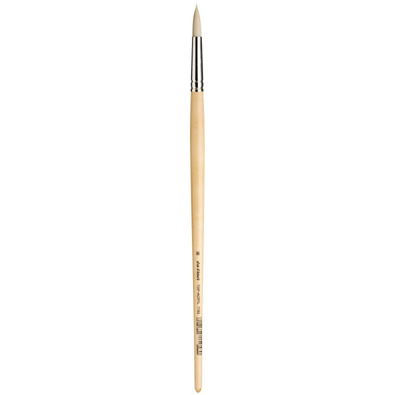 da Vinci TOP-ACRYL White Brush, Synthetic, Acrylic & Oil, Round, Series 7782, Size 16