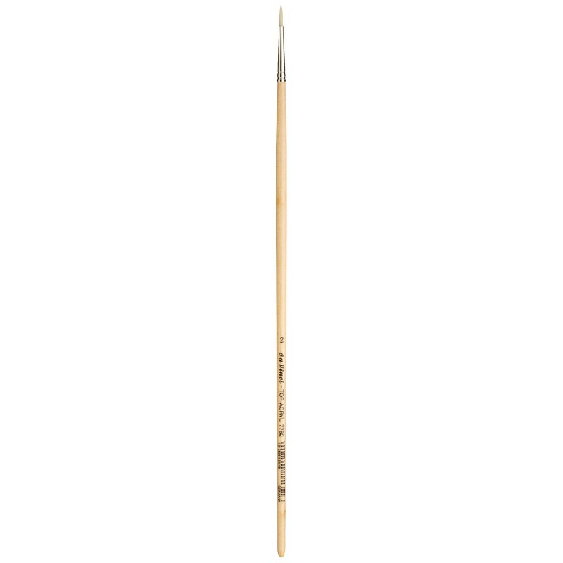 da Vinci TOP-ACRYL White Brush, Synthetic, Acrylic & Oil, Round, Series 7782, Size 2