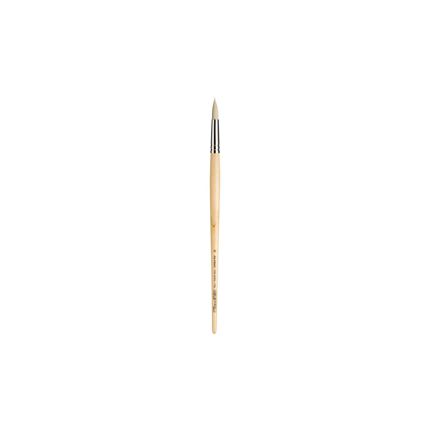 da Vinci TOP-ACRYL White Brush, Synthetic, Acrylic & Oil, Round, Series 7782, Size 20