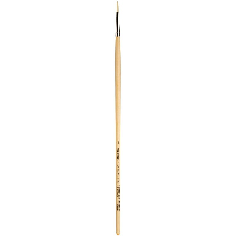 da Vinci TOP-ACRYL White Brush, Synthetic, Acrylic & Oil, Round, Series 7782, Size 4