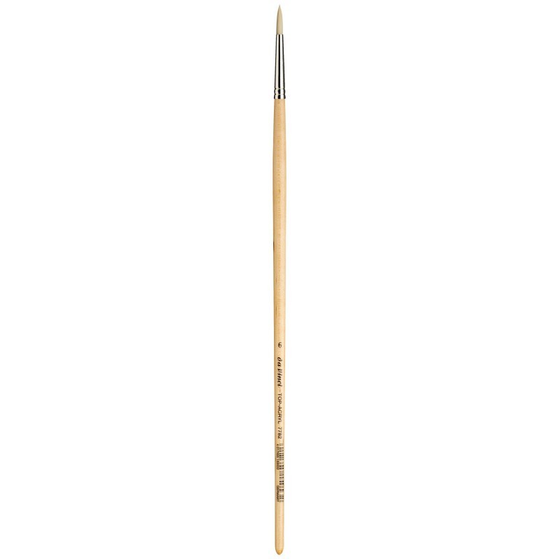 da Vinci TOP-ACRYL White Brush, Synthetic, Acrylic & Oil, Round, Series 7782, Size 6